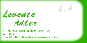 levente adler business card