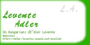 levente adler business card